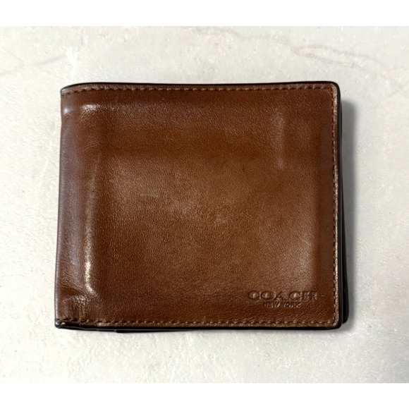 Coach 3 in 1 Mahogany Brown Leather Wallet - Picture 1 of 6